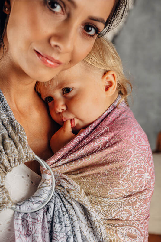 Ring Sling, Jacquard Weave (100% cotton), with gathered shoulder - WILD WINE - VINEYARD - standard 1.8m - Woven Baby Title - Default Title   ring_slings    #