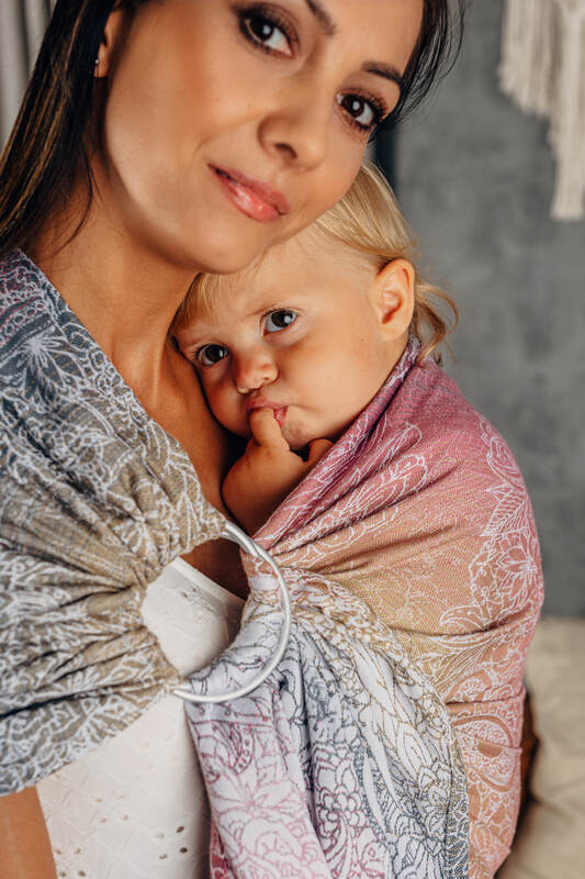 Ring Sling, Jacquard Weave (100% cotton), with gathered shoulder - WILD WINE - VINEYARD - standard 1.8m - Woven Baby Title - Default Title   ring_slings    #
