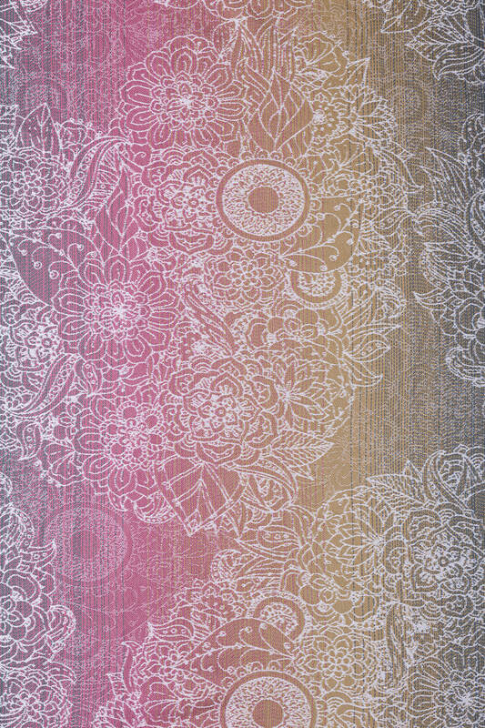 LennyTwin Carrier, jacquard weave 100% cotton - WILD WINE - VINEYARD - Woven Baby Standard   lenny_twin    #