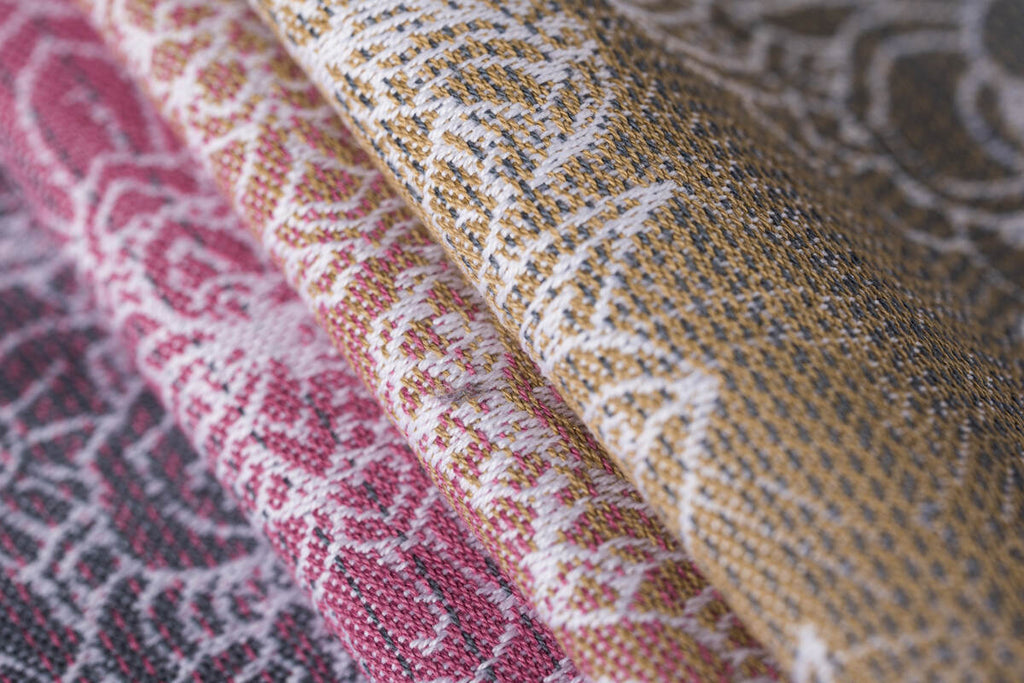 LennyTwin Carrier, jacquard weave 100% cotton - WILD WINE - VINEYARD - Woven Baby Standard   lenny_twin    #