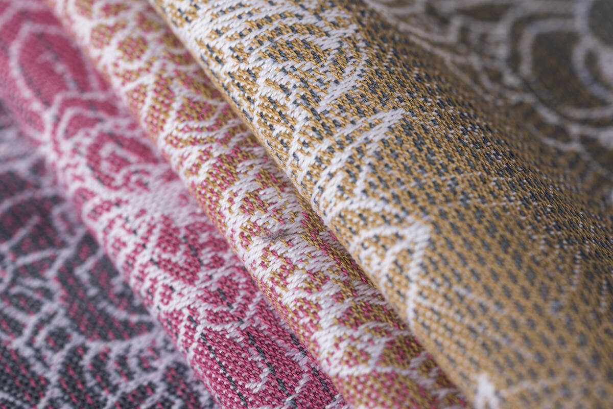 LennyTwin Carrier, jacquard weave 100% cotton - WILD WINE - VINEYARD - Woven Baby Standard   lenny_twin    #