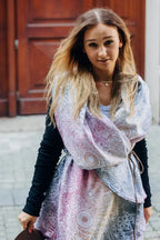 Long Cardigan- WILD WINE - VINEYARD (98% cotton, 2% elastane) - Woven Baby S/m   long_cardigans    #
