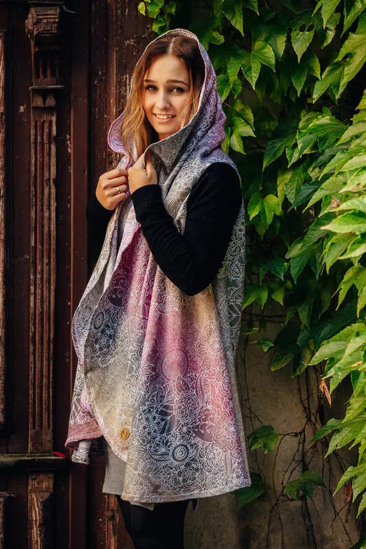 Long Cardigan- WILD WINE - VINEYARD (98% cotton, 2% elastane) - Woven Baby S/m   long_cardigans    #