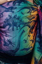 Ring Sling, Jacquard Weave (100% cotton) - with gathered shoulder - JURASSIC - NEW ERA - standard 1.8m - Woven Baby    ring_slings    #
