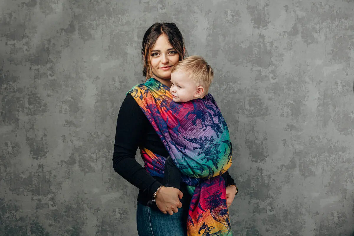 Baby Wrap, Jacquard Weave (100% cotton) - JURASSIC - NEW ERA - Woven Baby Size - L-Size - M-Size - S-Size - XL-Size - XS   long_woven_wraps    #