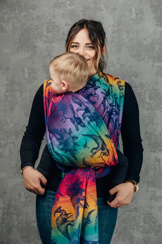 Baby Wrap, Jacquard Weave (100% cotton) - JURASSIC - NEW ERA - Woven Baby Size - L-Size - M-Size - S-Size - XL-Size - XS   long_woven_wraps    #