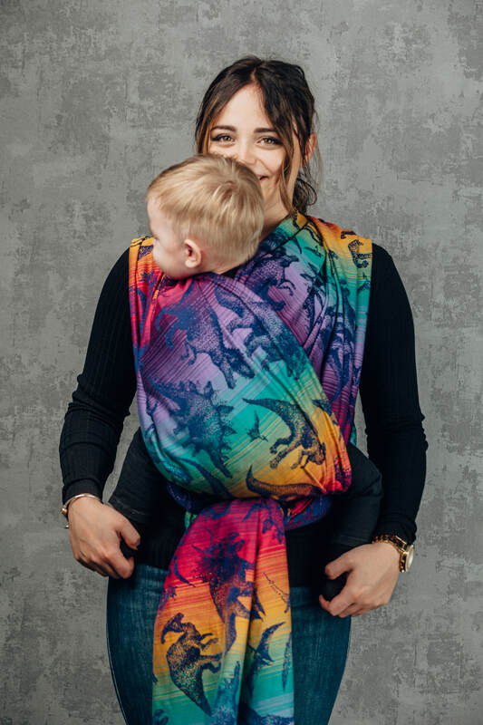 Baby Wrap, Jacquard Weave (100% cotton) - JURASSIC - NEW ERA (grade B) - Woven Baby M - 6   long_woven_wraps    #