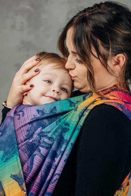 Baby Wrap, Jacquard Weave (100% cotton) - JURASSIC - NEW ERA - Woven Baby Size - L-Size - M-Size - S-Size - XL-Size - XS   long_woven_wraps    #