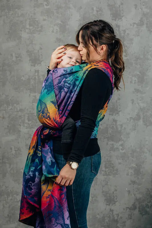 Baby Wrap, Jacquard Weave (100% cotton) - JURASSIC - NEW ERA - Woven Baby Size - L-Size - M-Size - S-Size - XL-Size - XS   long_woven_wraps    #