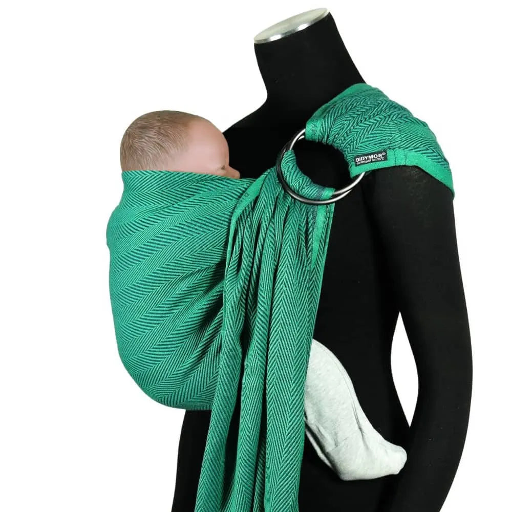 DIDYMOS DidySling Lisca Smeraldo - Woven Baby 1R / Lisca Smeraldo   Baby Wrap Slings > DidySling - Ring Sling    #