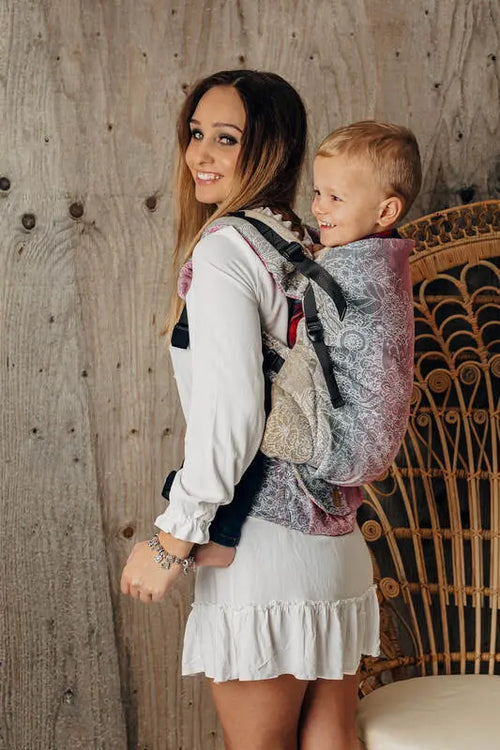 LennyPreschool Carrier, jacquard weave 100% cotton - WILD WINE - VINEYARD - Woven Baby Preschool   lenny_preschool    #