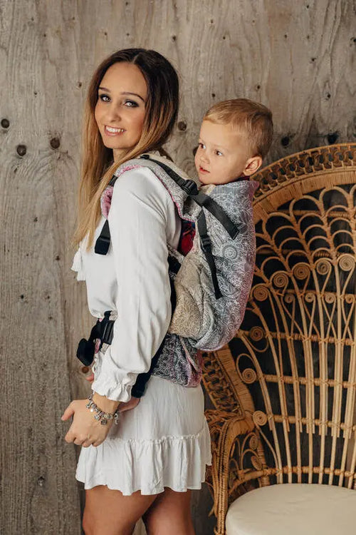LennyPreschool Carrier, jacquard weave 100% cotton - WILD WINE - VINEYARD - Woven Baby Preschool   lenny_preschool    #