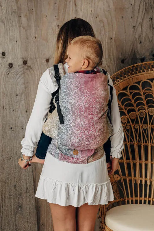 LennyPreschool Carrier, jacquard weave 100% cotton - WILD WINE - VINEYARD - Woven Baby Preschool   lenny_preschool    #