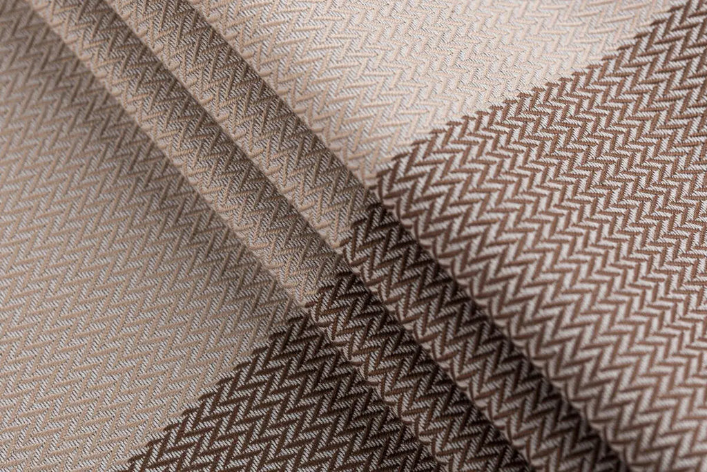 My First Baby Sling, Herringbone Weave (100% cotton) - LITTLE HERRINGBONE BABY CAFFE LATTE - Woven Baby XS - 4   long_woven_wraps    #