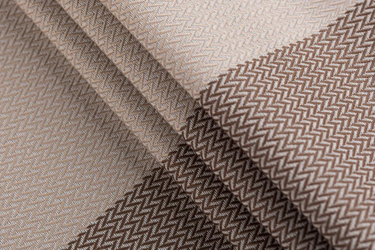 My First Baby Sling, Herringbone Weave (100% cotton) - LITTLE HERRINGBONE BABY CAFFE LATTE - Woven Baby XS - 4   long_woven_wraps    #