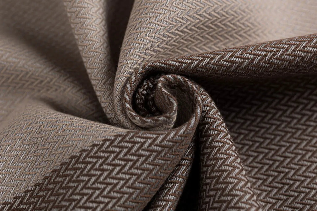 My First Baby Sling, Herringbone Weave (100% cotton) - LITTLE HERRINGBONE BABY CAFFE LATTE (grade B) - Woven Baby S - 5   long_woven_wraps    #