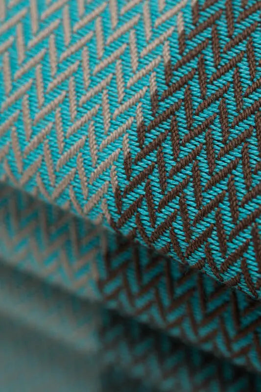 My First Ring Sling, Herringbone Weave (100% cotton) - with gathered shoulder - LITTLE HERRINGBONE BABY MINT - standard 1.8m (grade B) - Woven Baby    ring_slings    #