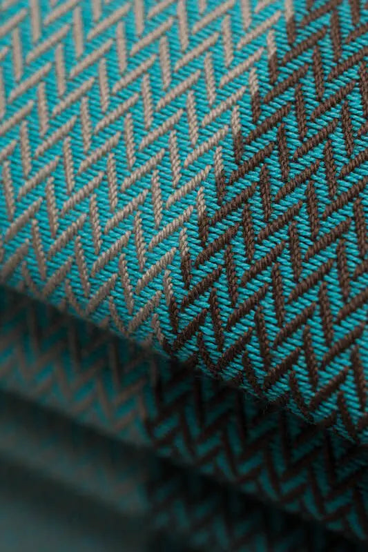 My First Baby Sling, Herringbone Weave (100% cotton) - LITTLE HERRINGBONE BABY MINT - Woven Baby XS - 4   long_woven_wraps    #