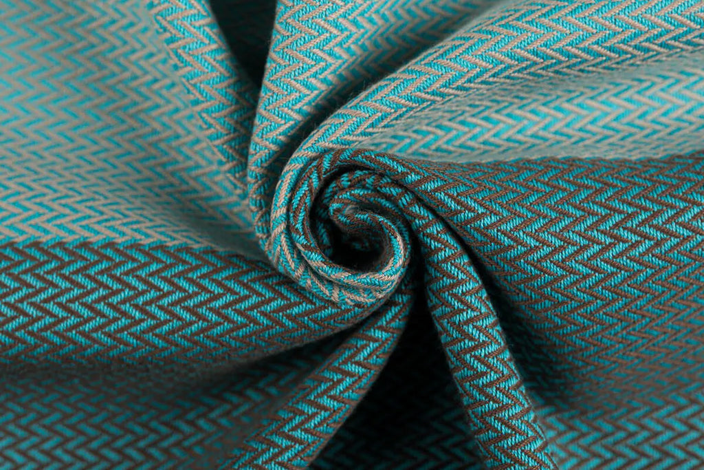 My First Ring Sling, Herringbone Weave (100% cotton) - with gathered shoulder - LITTLE HERRINGBONE BABY MINT - standard 1.8m (grade B) - Woven Baby    ring_slings    #