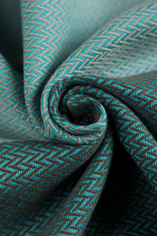 My First Baby Sling, Herringbone Weave (100% cotton) - LITTLE HERRINGBONE BABY MINT - Woven Baby XS - 4   long_woven_wraps    #