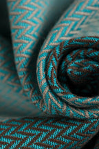 My First Ring Sling, Herringbone Weave (100% cotton) - with gathered shoulder - LITTLE HERRINGBONE BABY MINT - standard 1.8m (grade B) - Woven Baby    ring_slings    #