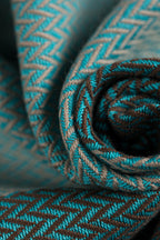 My First Baby Sling, Herringbone Weave (100% cotton) - LITTLE HERRINGBONE BABY MINT (grade B) - Woven Baby M - 6   long_woven_wraps    #