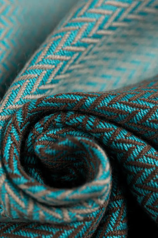 My First Baby Sling, Herringbone Weave (100% cotton) - LITTLE HERRINGBONE BABY MINT - Woven Baby XS - 4   long_woven_wraps    #