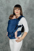 My First Baby Carrier - LennyUpGrade Carrier, herringbone weave 100% cotton - COBALT - Woven Baby Standard   lenny_upgrade    #