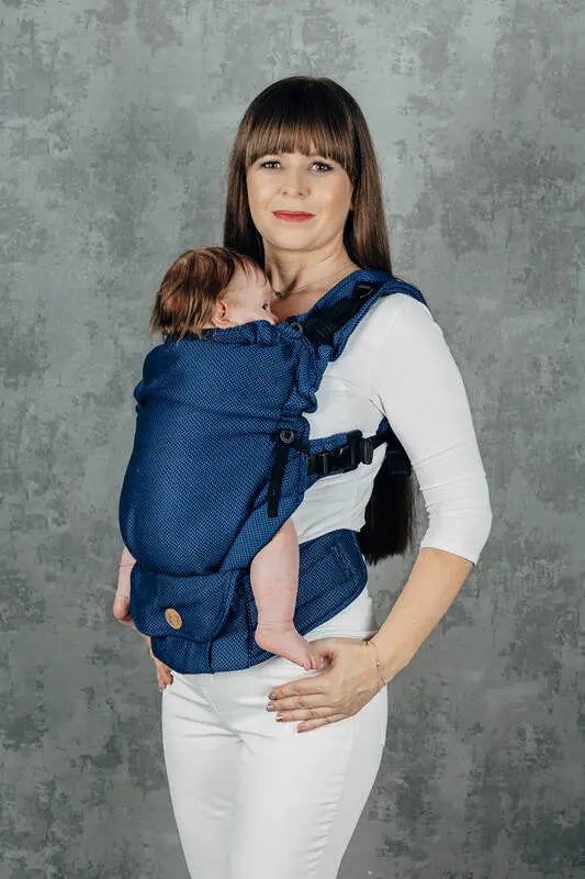 My First Baby Carrier - LennyUpGrade Carrier, herringbone weave 100% cotton - COBALT - Woven Baby Standard   lenny_upgrade    #