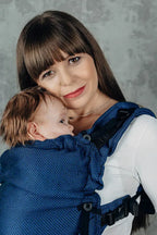 My First Baby Carrier - LennyUpGrade Carrier, herringbone weave 100% cotton - COBALT - Woven Baby Standard   lenny_upgrade    #