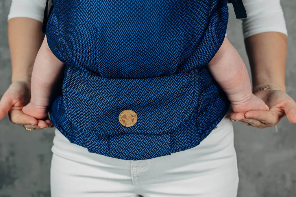 My First Baby Carrier - LennyUpGrade Carrier, herringbone weave 100% cotton - COBALT - Woven Baby Standard   lenny_upgrade    #