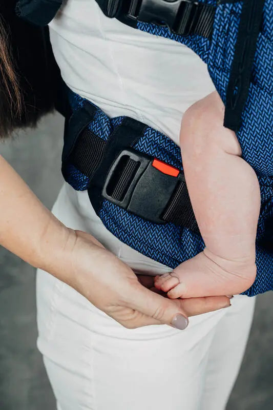 My First Baby Carrier - LennyUpGrade Carrier, herringbone weave 100% cotton - COBALT - Woven Baby Standard   lenny_upgrade    #