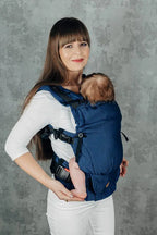 My First Baby Carrier - LennyUpGrade Carrier, herringbone weave 100% cotton - COBALT - Woven Baby Standard   lenny_upgrade    #