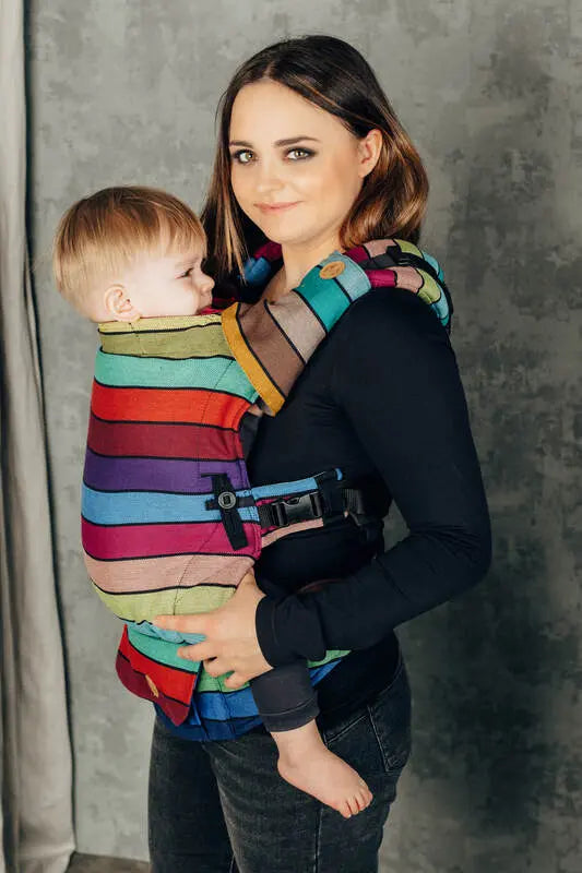 Drool Pads & Reach Straps Set, (60% cotton, 40% polyester) - CAROUSEL OF COLORS - Woven Baby Title - Default Title   drool_pad    #