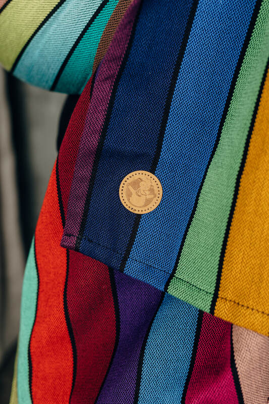 Ring Sling, Broken twill Weave (100% cotton), with gathered shoulder - CAROUSEL OF COLORS - standard 1.8m (grade B) - Woven Baby Default Title   ring_slings    #