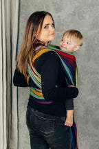 Baby Sling, Broken Twill Weave, (100% cotton) - CAROUSEL OF COLORS (grade B) - Woven Baby L - 7   long_woven_wraps    #