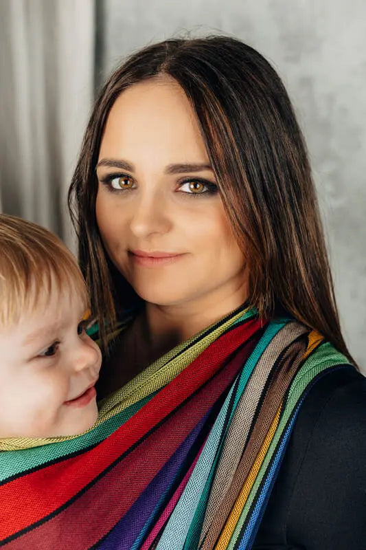 Baby Sling, Broken Twill Weave, (100% cotton) - CAROUSEL OF COLORS (grade B) - Woven Baby L - 7   long_woven_wraps    #
