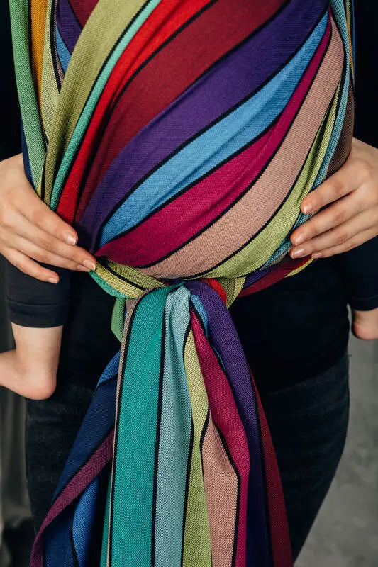 Baby Sling, Broken Twill Weave, (100% cotton) - CAROUSEL OF COLORS (grade B) - Woven Baby L - 7   long_woven_wraps    #