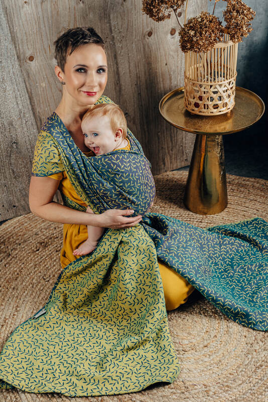 Baby Wrap, Jacquard Weave (100% cotton) - ENCHANTED NOOK - IN BLOOM