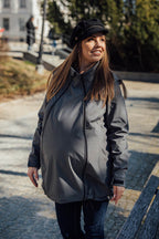 Softshell Babywearing Coat- Grey - Woven Baby XL   softshell_babywearing_coats    #