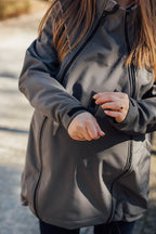 Softshell Babywearing Coat- Grey - Woven Baby XL   softshell_babywearing_coats    #