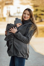 Softshell Babywearing Coat- Grey - Woven Baby XL   softshell_babywearing_coats    #