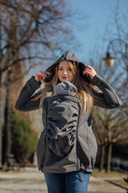 Softshell Babywearing Coat- Grey - Woven Baby XL   softshell_babywearing_coats    #