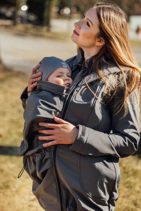 Softshell Babywearing Coat- Grey