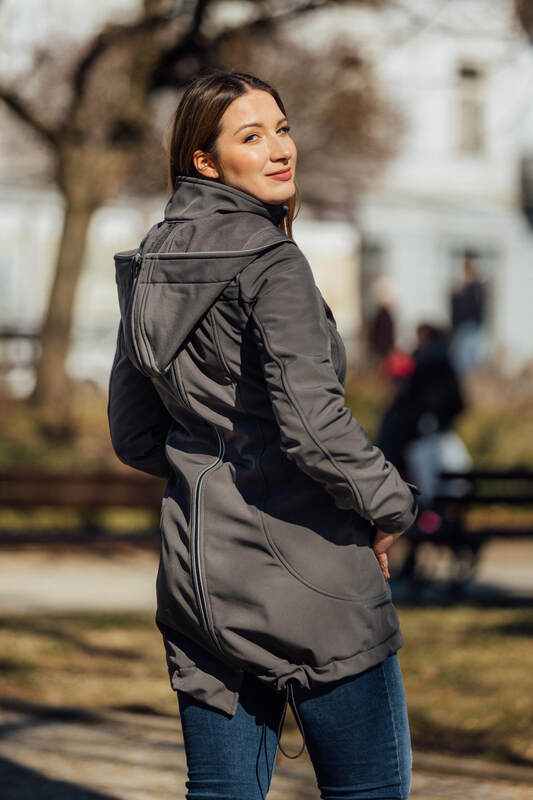 Softshell Babywearing Coat- Grey - Woven Baby XL   softshell_babywearing_coats    #