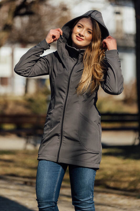 Softshell Babywearing Coat- Grey - Woven Baby XL   softshell_babywearing_coats    #