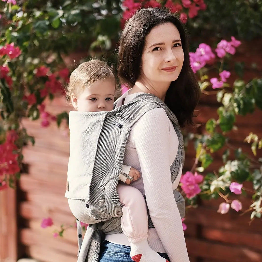 DIDYMOS DidyKlick Toddler - Woven Baby Silver / Silber   Baby Carriers > Halfbuckle Carrier > DidyKlick 4u Toddler    #