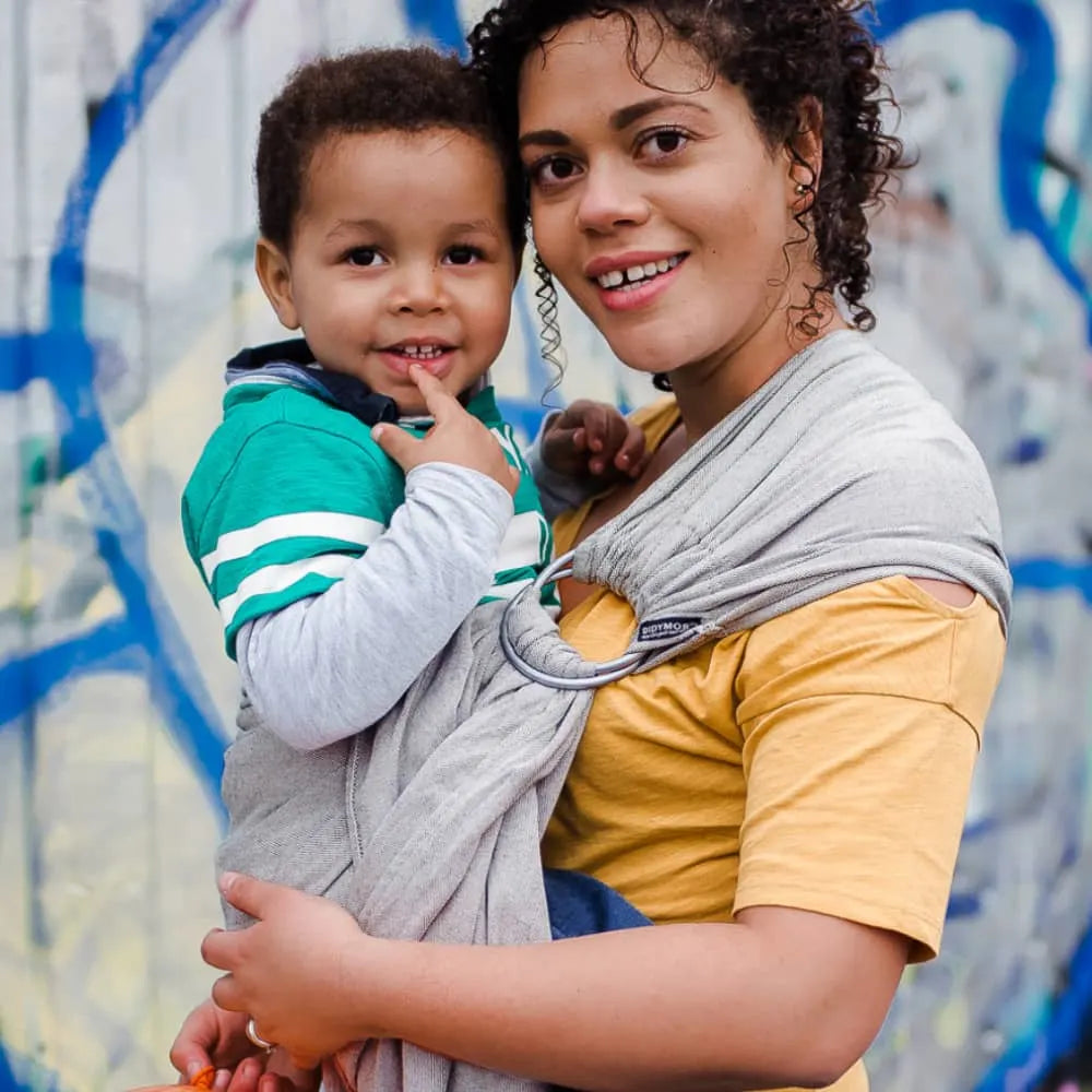DIDYMOS DidySling Silver Size 1R - Woven Baby 1R / Silver   Baby Wrap Slings > DidySling - Ring Sling    #