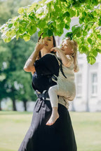 LennyPreschool Carrier, jacquard weave 100% linen - LOTUS - NATURAL - Woven Baby Preschool   lenny_preschool    #