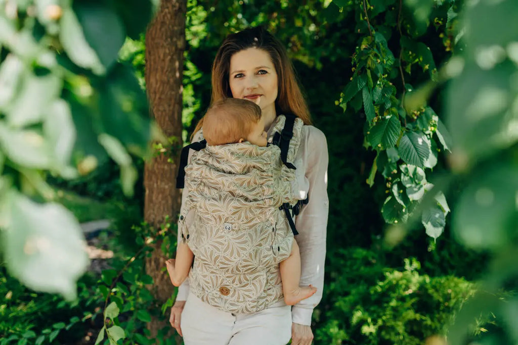 LennyUpGrade Carrier, jacquard weave, 50% cotton, 50% bamboo viscose - INFINITY - GOLDEN HOUR - Woven Baby Standard   lenny_upgrade    #